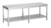 Table de travail étagère 2700 mm 6 pieds inox Combisteel - Table inox avec étagère professionnel CHR - matériel cuisine pro - Cuistéo