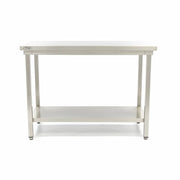 Table en acier inoxydable - 120 x 70 cm - Hauteur réglable 150 L Maxima - Table inox avec étagère professionnel CHR - matériel cuisine pro - Cuistéo