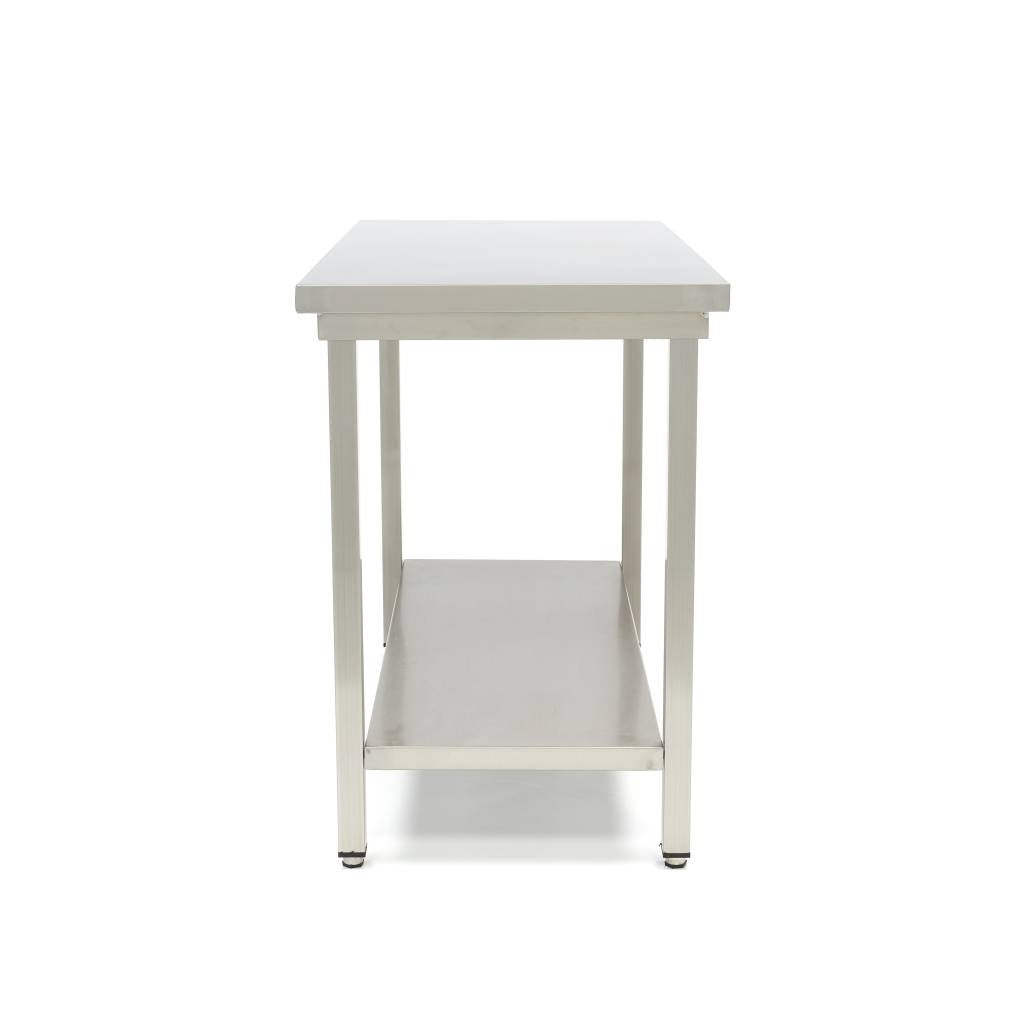 Table en acier inoxydable - 60 x 60 cm - Hauteur réglable 150 L Maxima - vue 4 - Table inox avec étagère pro CHR - Cuistéo
