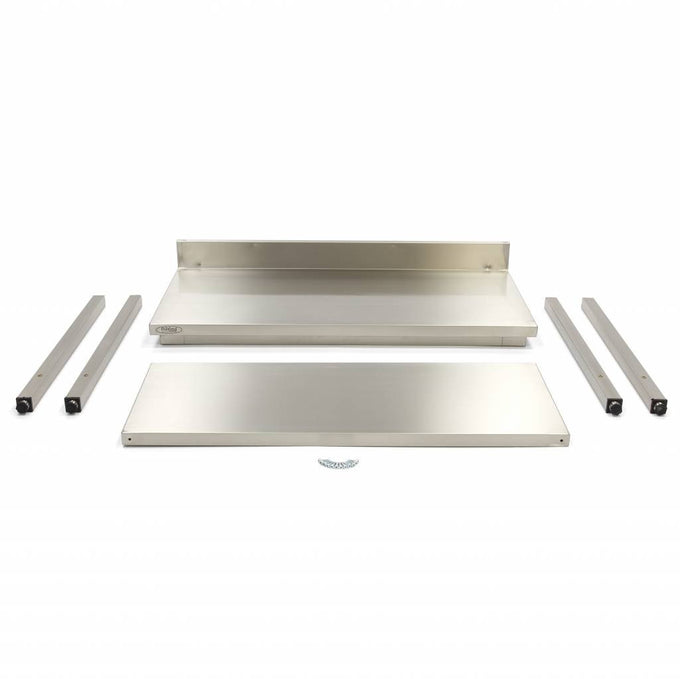 Table en acier inoxydable - 60 x 70 cm - Hauteur réglable - avec dosseret 150 L Maxima - vue 2 - Table inox avec étagère pro CHR - Cuistéo