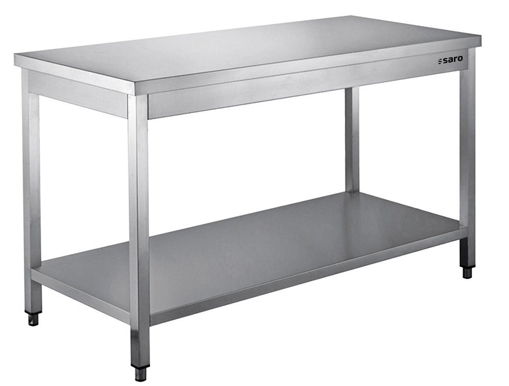 Table inox - Démontable - Étagère - 1200x600x850mm Saro - Table inox avec étagère professionnel CHR - matériel cuisine pro - Cuistéo