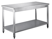 Table inox - Démontable - Étagère - 1200x700x850mm Saro - Table inox avec étagère professionnel CHR - matériel cuisine pro - Cuistéo