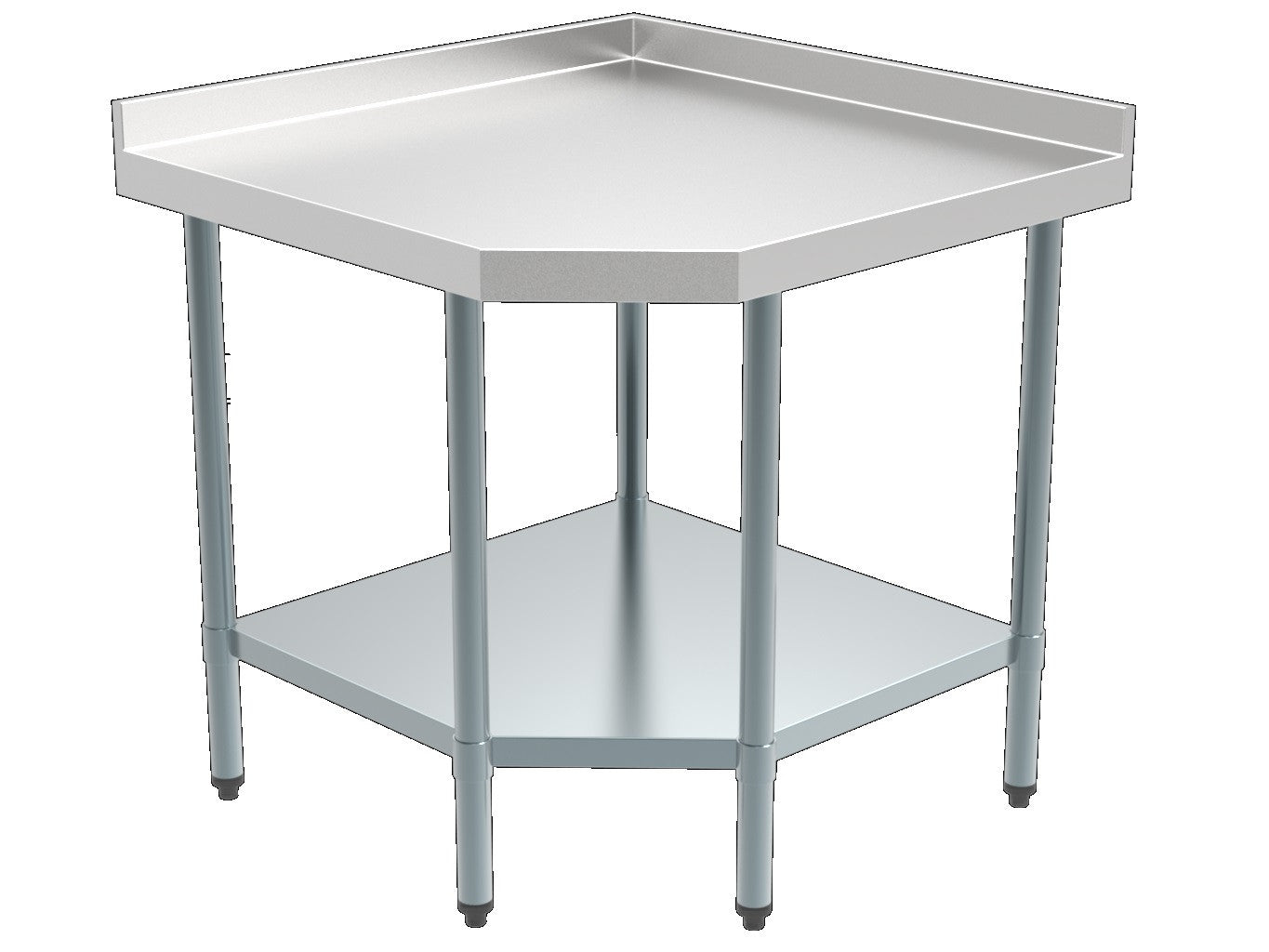 Table D'angle démontable inox 1200x900x700 mm 200 L Combisteel - Table inox avec étagère professionnel CHR - matériel cuisine pro - Cuistéo