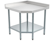 Table D'angle démontable inox 1200x900x700 mm 200 L Combisteel - Table inox avec étagère professionnel CHR - matériel cuisine pro - Cuistéo
