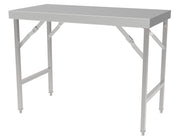Table de travaille pliante 1800X700X850 mm inox 120 L Combisteel - Table inox avec étagère professionnel CHR - matériel cuisine pro - Cuistéo