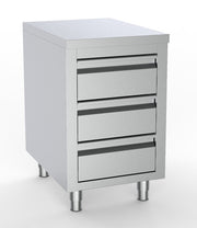 Table de travail 3 tiroirs 500x 700 mm inox Combisteel - Meuble bas inox professionnel CHR - matériel cuisine pro - Cuistéo