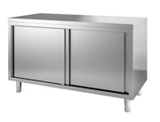 Plan de travail réserve 2 portes 2000mm inox Combisteel - Meuble bas inox professionnel CHR - matériel cuisine pro - Cuistéo