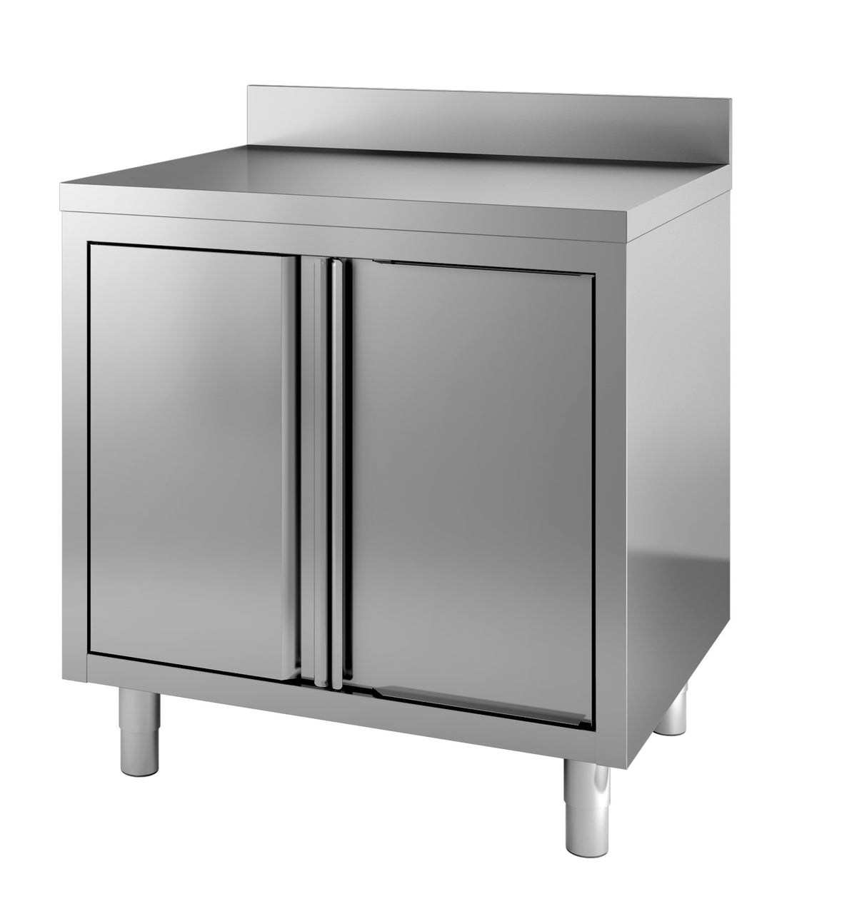 Meuble travail à dosseret 2 portes 800mm inox Combisteel - Meuble bas inox professionnel CHR - matériel cuisine pro - Cuistéo