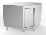 Plan de travail angle avec porte inox 1000x700x850 mm Combisteel - Meuble bas inox professionnel CHR - matériel cuisine pro - Cuistéo