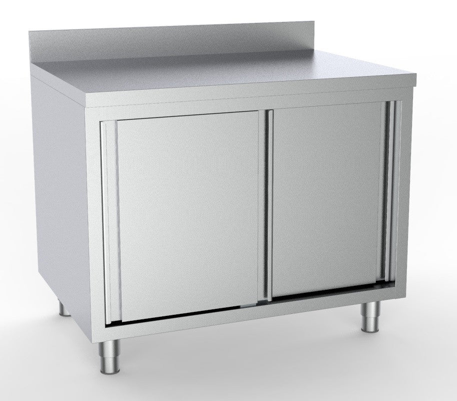 Plan de travail avec bordure inox 2000x700x875 mm Combisteel - Meuble bas inox professionnel CHR - matériel cuisine pro - Cuistéo