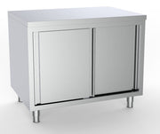 Plan de travail portes inox 2000x700x850 mm Combisteel - Meuble bas inox professionnel CHR - matériel cuisine pro - Cuistéo