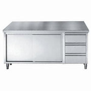 Plan de travail portes et tiroirs 1800x700mm inox Combisteel - Meuble bas inox professionnel CHR - matériel cuisine pro - Cuistéo