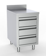 Table de travail 3 tiroirs inox 1200x700x850 mm Combisteel - Meuble bas inox professionnel CHR - matériel cuisine pro - Cuistéo