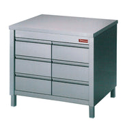 Table armoire avec 6 tiroirs GN 1 / 1 - Diamond