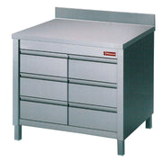 Table sur armoire 6 tiroirs GN 1 / 1 - Diamond