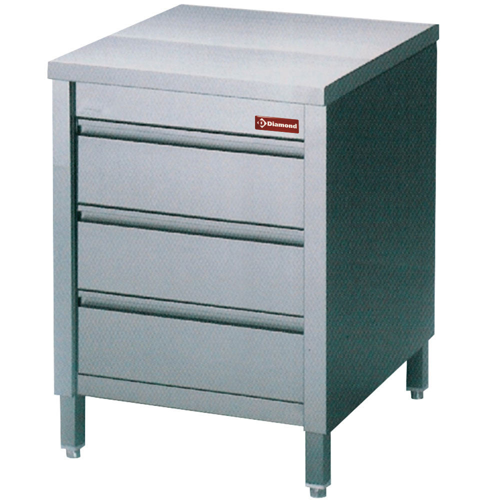 Table sur armoire avec 3 tiroirs GN 1 / 1 - Diamond