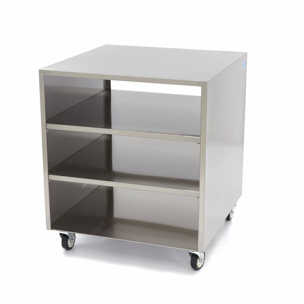 Table de machine en acier inoxydable - 60 x 60cm 120 L Maxima - vue 2 - Meuble bas inox pro CHR - Cuistéo