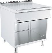 Elément neutre sur pieds largeur 800 mm Combisteel - Table inox avec étagère professionnel CHR - matériel cuisine pro - Cuistéo