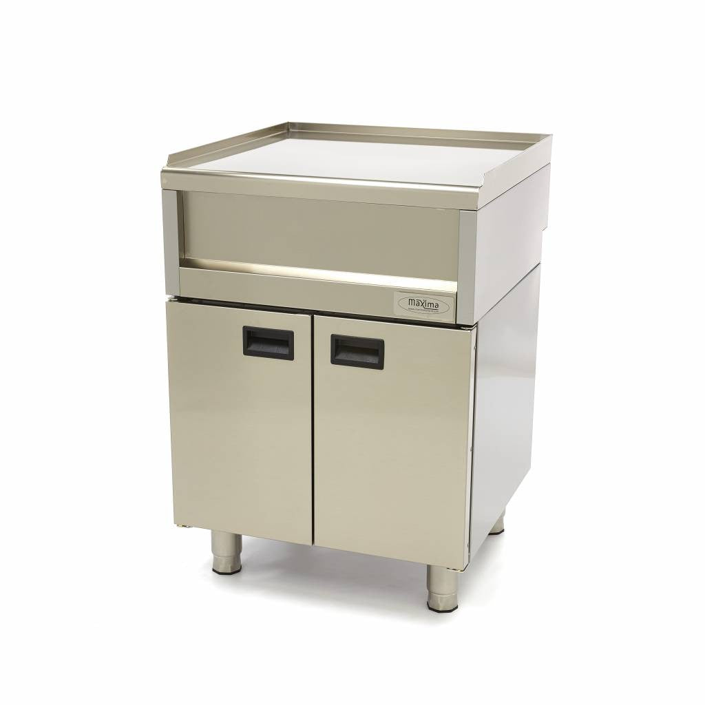 Espace de travail de cuisine professionnel - Double unité 750x600x900 mm Maxima - vue 2 - Table inox avec étagère pro CHR - Cuistéo