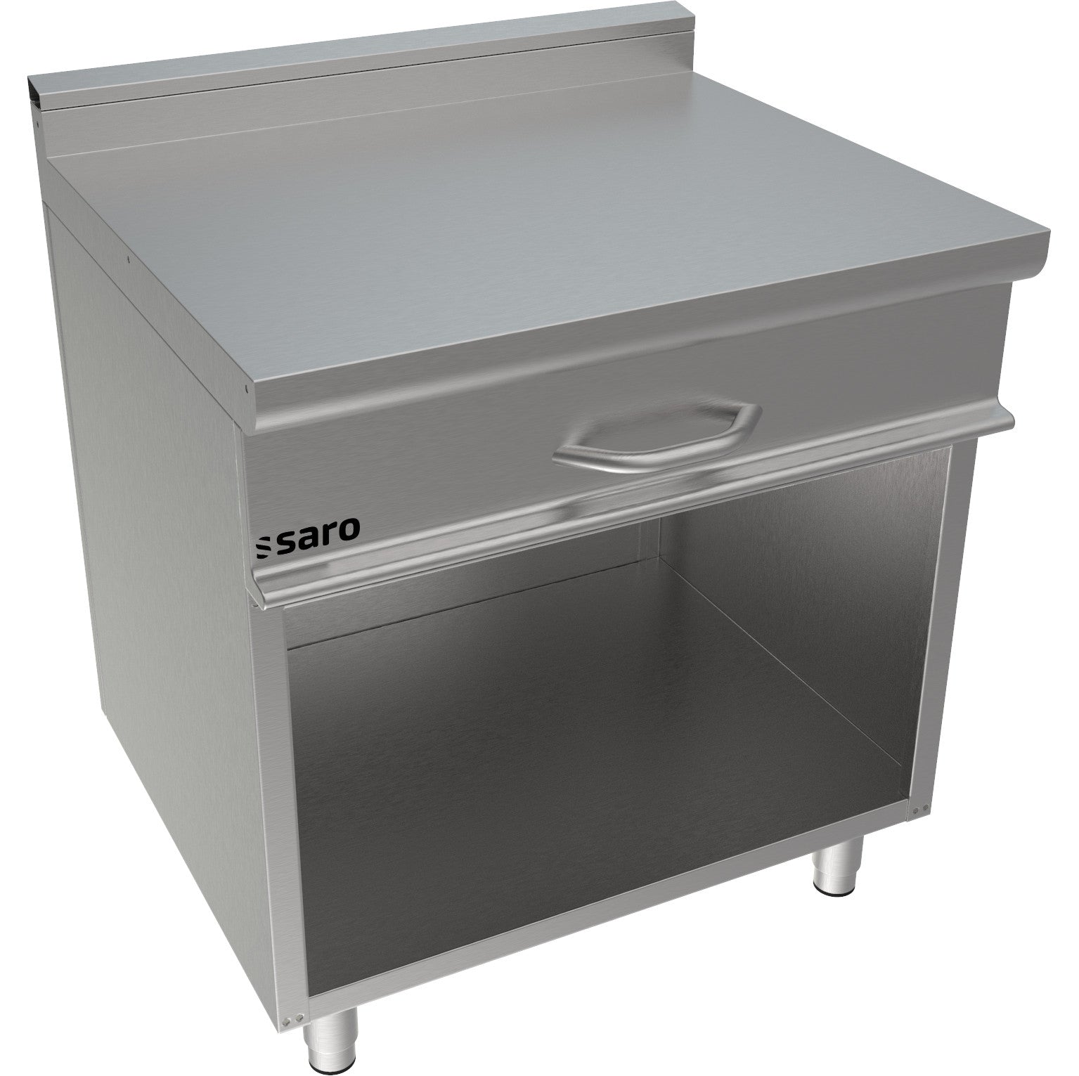 Élément neutre - Support ouvert - Tiroir - 800mm - E7/KNN2CA Saro - Table inox avec étagère professionnel CHR - matériel cuisine pro - Cuistéo