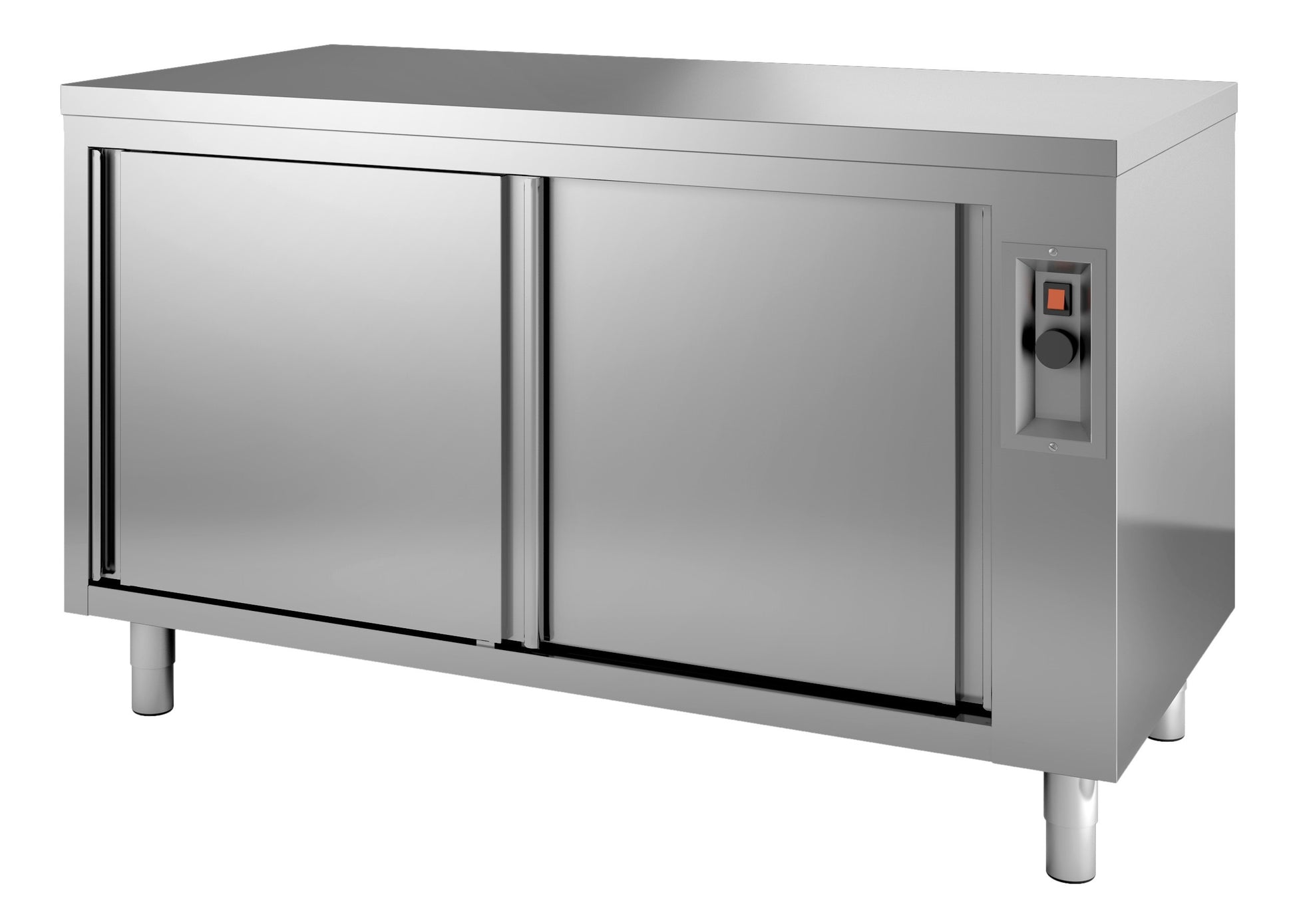 Armoire chauffante 2000x700 2.4 kW Combisteel - Table inox avec étagère professionnel CHR - matériel cuisine pro - Cuistéo
