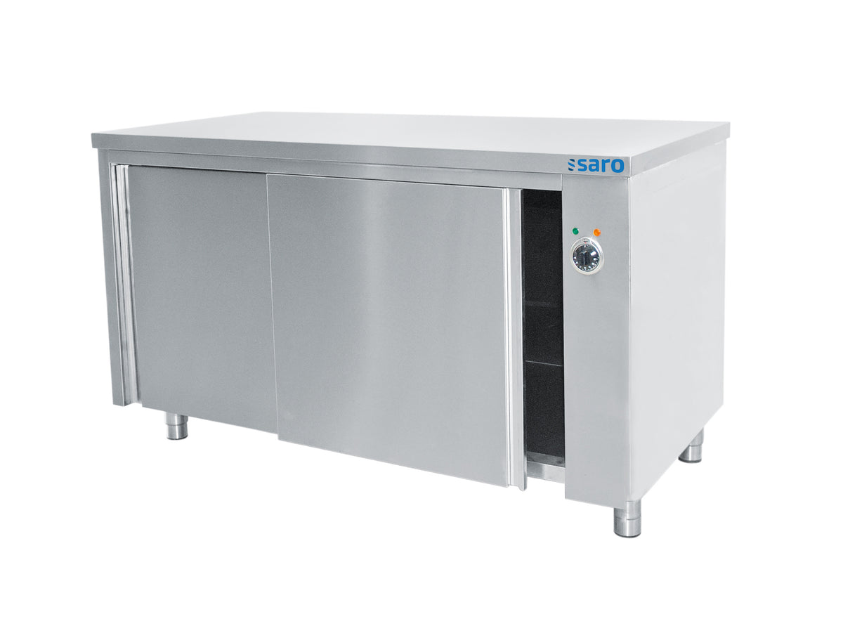 Armoire Chauffante - 1200x600x850mm - Isolation 40mm - 3kW - Ventilée Saro - Table inox avec étagère professionnel CHR - matériel cuisine pro - Cuistéo