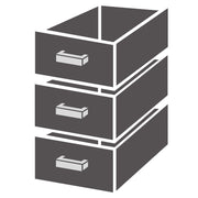 Bloc de tiroirs 1/3 monobloc soft closing 400x585x190 mm Combisteel - Table inox avec étagère professionnel CHR - matériel cuisine pro - Cuistéo