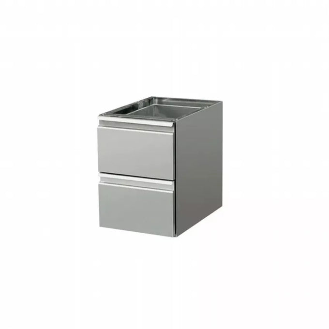 Bloc de tiroirs 2/3 monobloc soft closing 1000x700x900 mm Combisteel - vue 2 - Table inox avec étagère pro CHR - Cuistéo