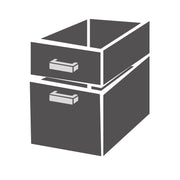Bloc de tiroirs 2/3 standard 1000x700x900 mm Combisteel - Table inox avec étagère professionnel CHR - matériel cuisine pro - Cuistéo