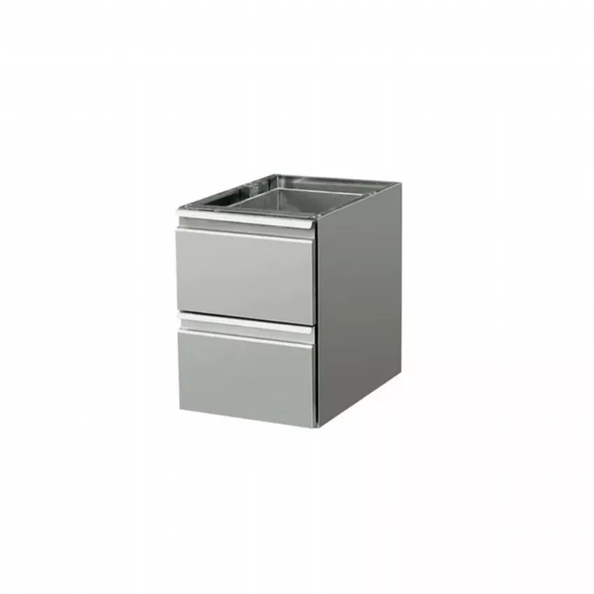 Bloc de tiroirs 2/3 standard 1000x700x900 mm Combisteel - vue 2 - Table inox avec étagère pro CHR - Cuistéo