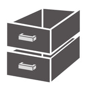 Bloc de tiroirs s serie 304x541x140 mm Combisteel - Table inox avec étagère professionnel CHR - matériel cuisine pro - Cuistéo