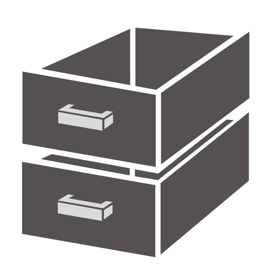 Bloc de tiroirs s serie 304x541x140 mm Combisteel - Table inox avec étagère professionnel CHR - matériel cuisine pro - Cuistéo