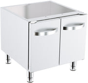 Soubassement avec 2 portes inox 1500x600x600 mm Combisteel - Soubassement inox professionnel CHR - matériel cuisine pro - Cuistéo