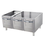 Support Unité Triple - Profondeur de 90cm - incluant les portes Maxima - Soubassement inox professionnel CHR - matériel cuisine pro - Cuistéo