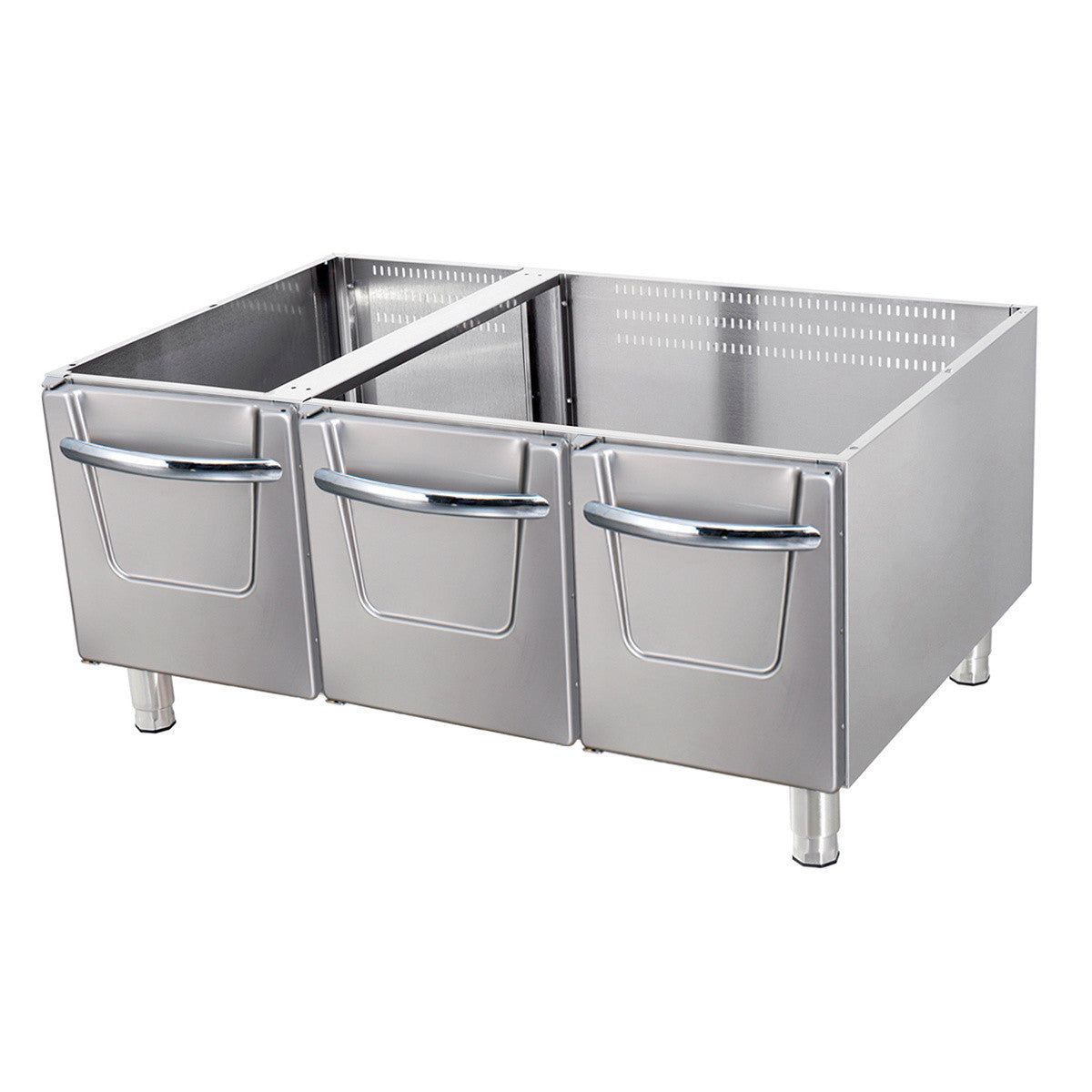Support Unité Triple - Profondeur de 90cm - incluant les portes Maxima - Soubassement inox professionnel CHR - matériel cuisine pro - Cuistéo