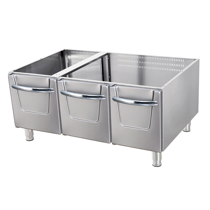 Support Unité Triple - Profondeur de 90cm - incluant les portes Maxima - Soubassement inox professionnel CHR - matériel cuisine pro - Cuistéo