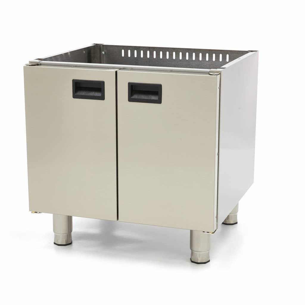 Support professionnel - Double unité - 60 cm de profondeur - 2 portes Maxima - Soubassement inox professionnel CHR - matériel cuisine pro - Cuistéo