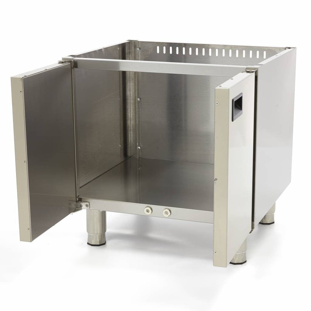 Support professionnel - Double unité - 60 cm de profondeur - 2 portes Maxima - vue 2 - Soubassement inox pro CHR - Cuistéo