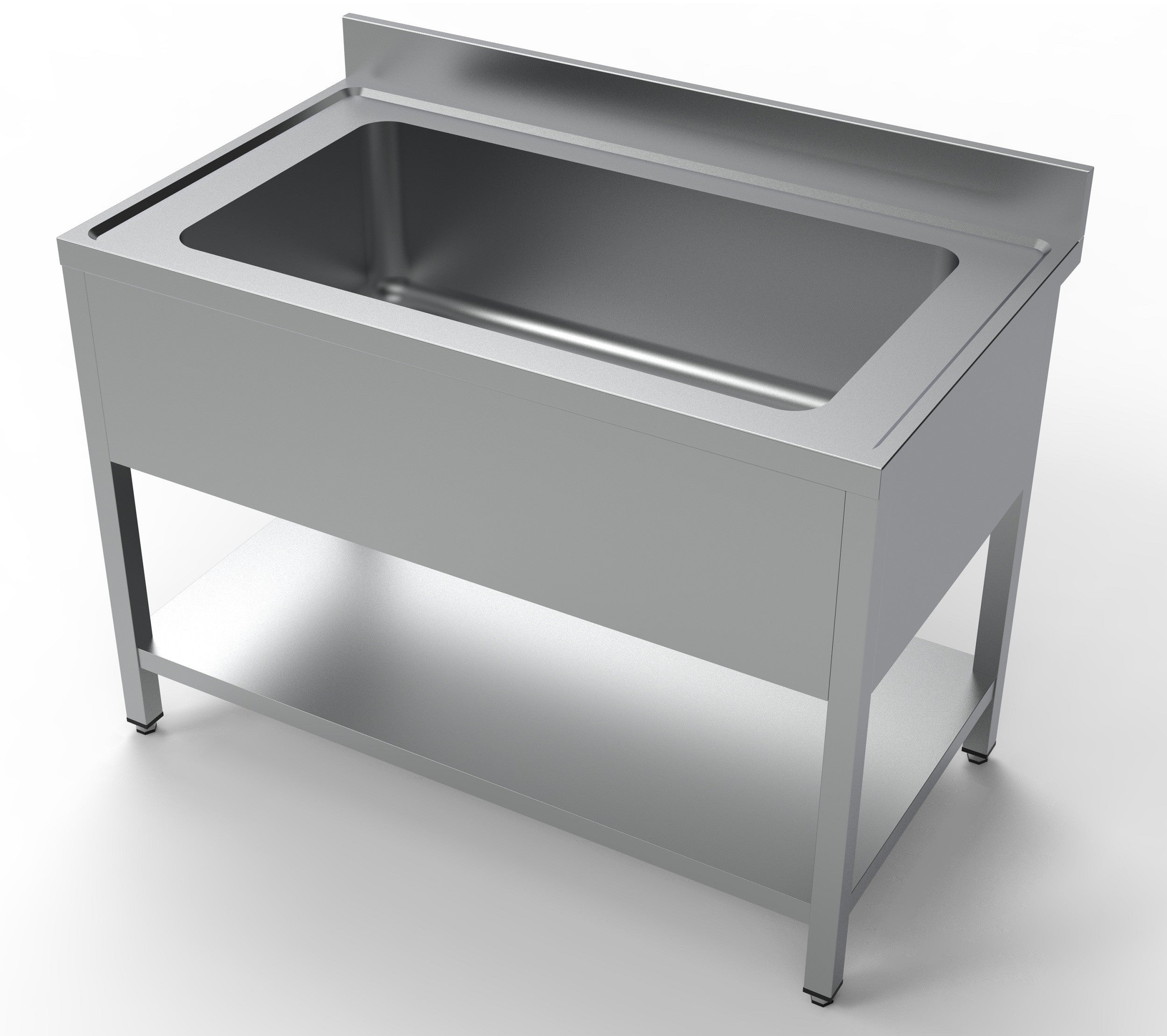 Bloc-évier 1200 960x700x300 mm Combisteel - Table inox avec étagère professionnel CHR - matériel cuisine pro - Cuistéo