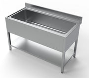 Bloc-évier 1400 1280x700x300 mm Combisteel - Table inox avec étagère professionnel CHR - matériel cuisine pro - Cuistéo