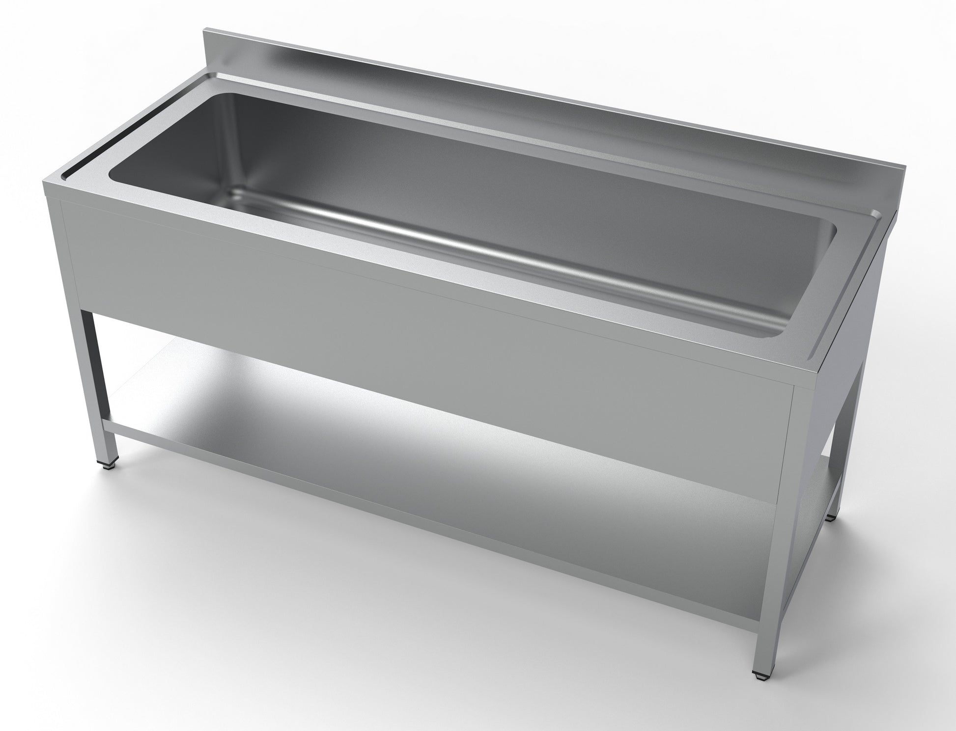 Bloc-évier 1800 1600x700x300 mm Combisteel - Table inox avec étagère professionnel CHR - matériel cuisine pro - Cuistéo