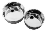 Plonge 2 rondes Ø380x180 mm inox Combisteel - Table inox avec étagère professionnel CHR - matériel cuisine pro - Cuistéo