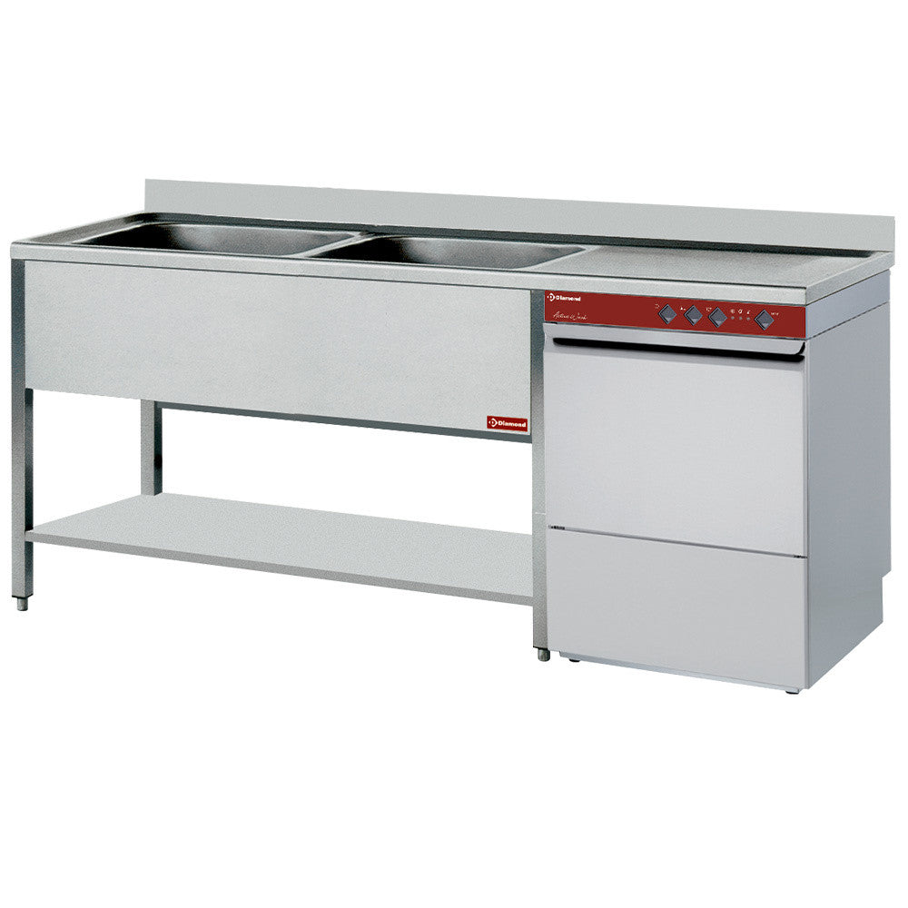 Ensemble plonge sur pietement+ place lave-vaisselle - Diamond