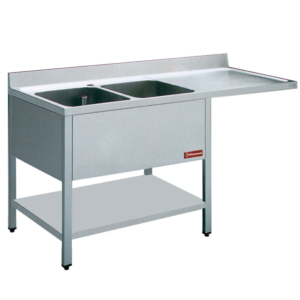 Ensemble plonge sur pietement+ place lave-vaisselle - Diamond