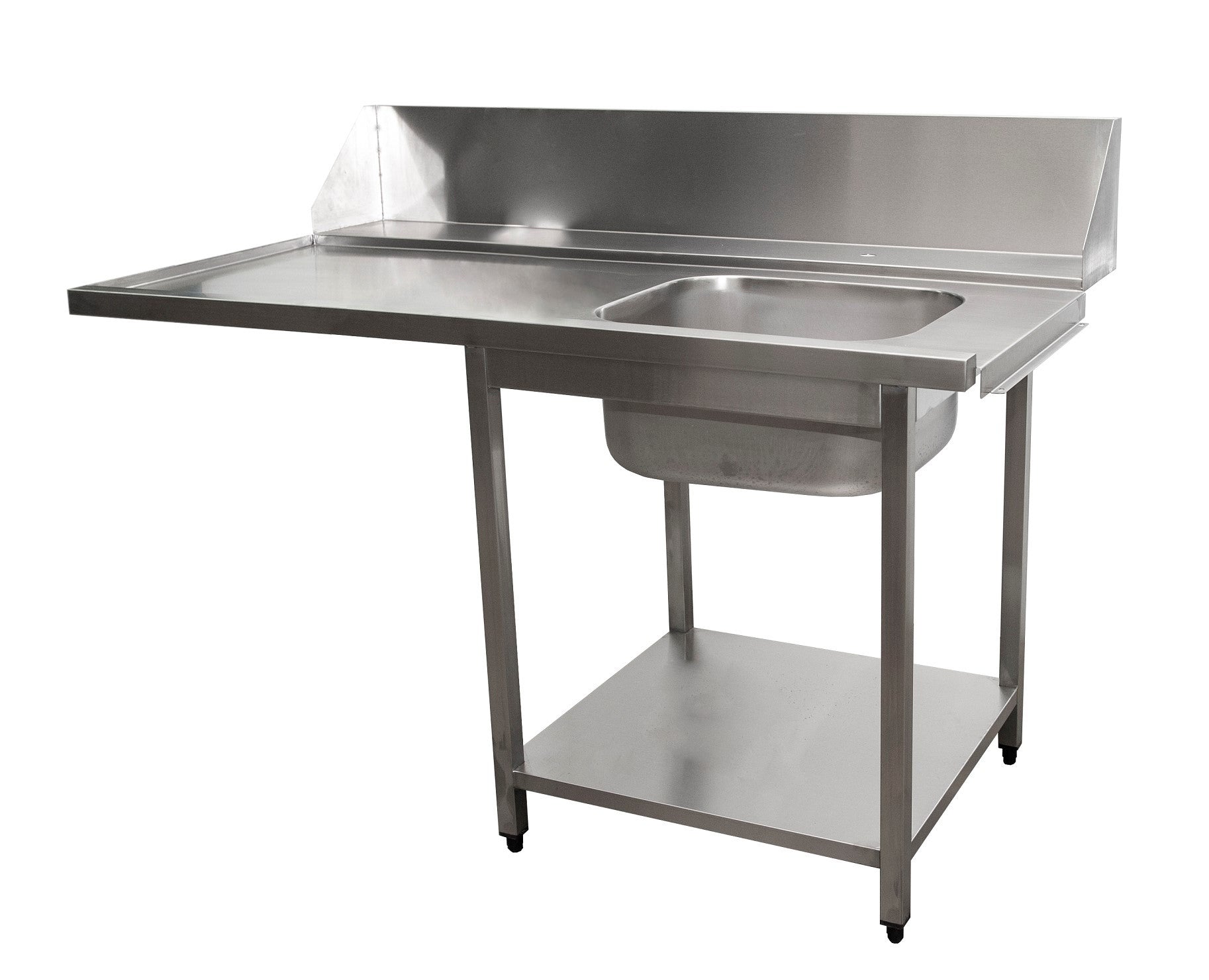 Table Lave-Vaisselle - 1600x821x786mm - 1 Bac Droite - Guide Panier Saro - Plonge inox lave-vaisselle professionnel CHR - matériel cuisine pro - Cuistéo