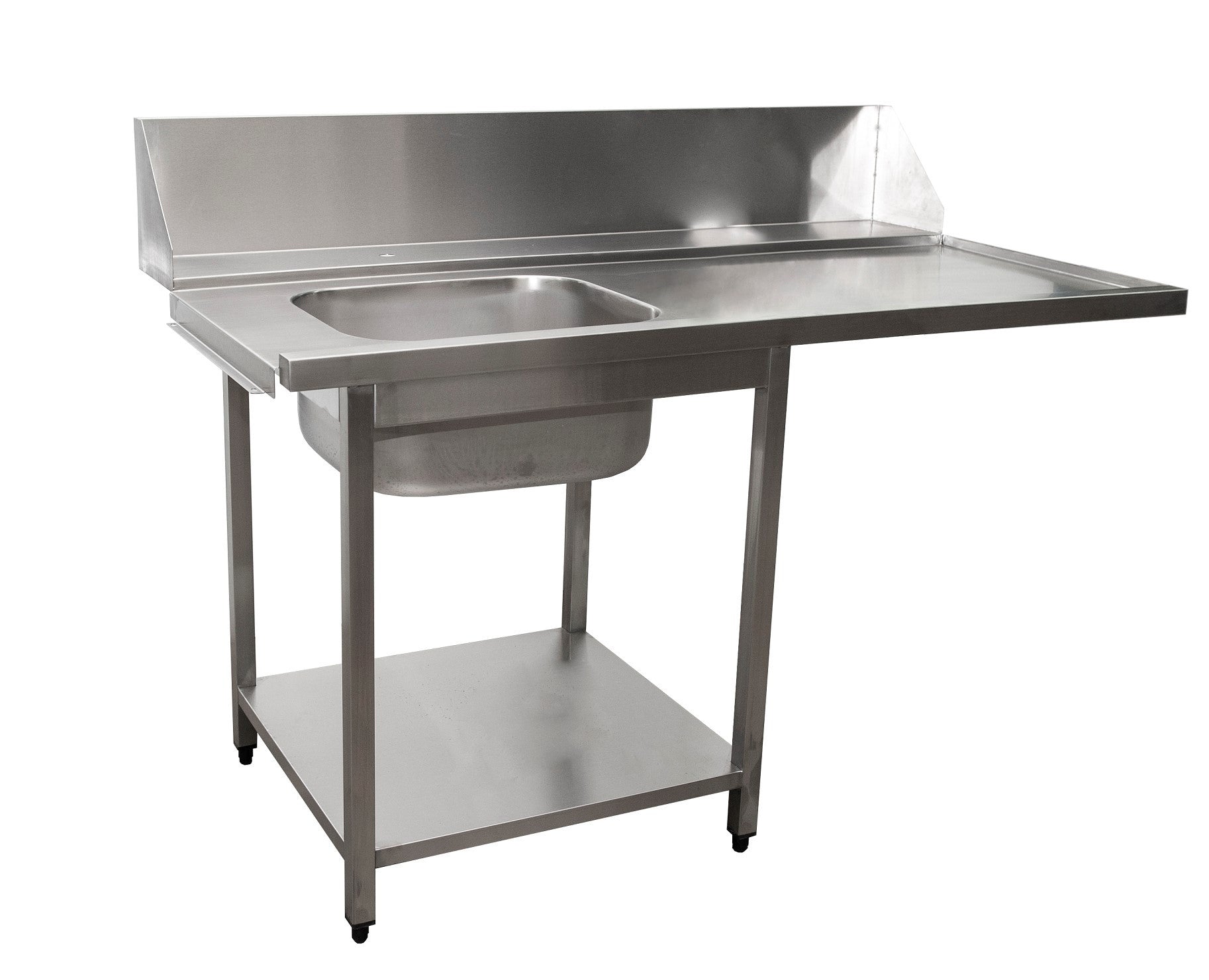 Table Lave-Vaisselle - 1600x821x786mm - 1 Bac Gauche - Guide Panier Saro - Plonge inox lave-vaisselle professionnel CHR - matériel cuisine pro - Cuistéo