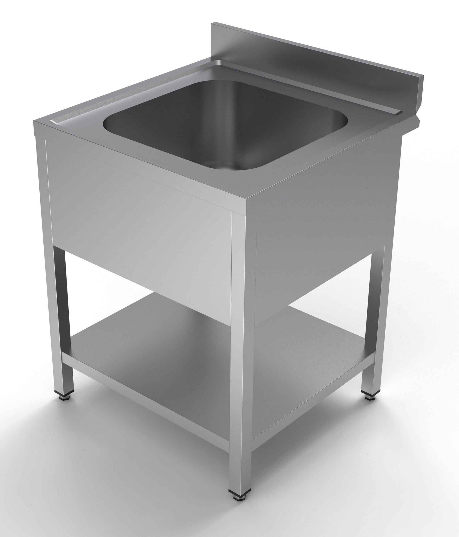 Plonge évier inox avec étagère 500x700x300 mm Combisteel - Table inox avec étagère professionnel CHR - matériel cuisine pro - Cuistéo