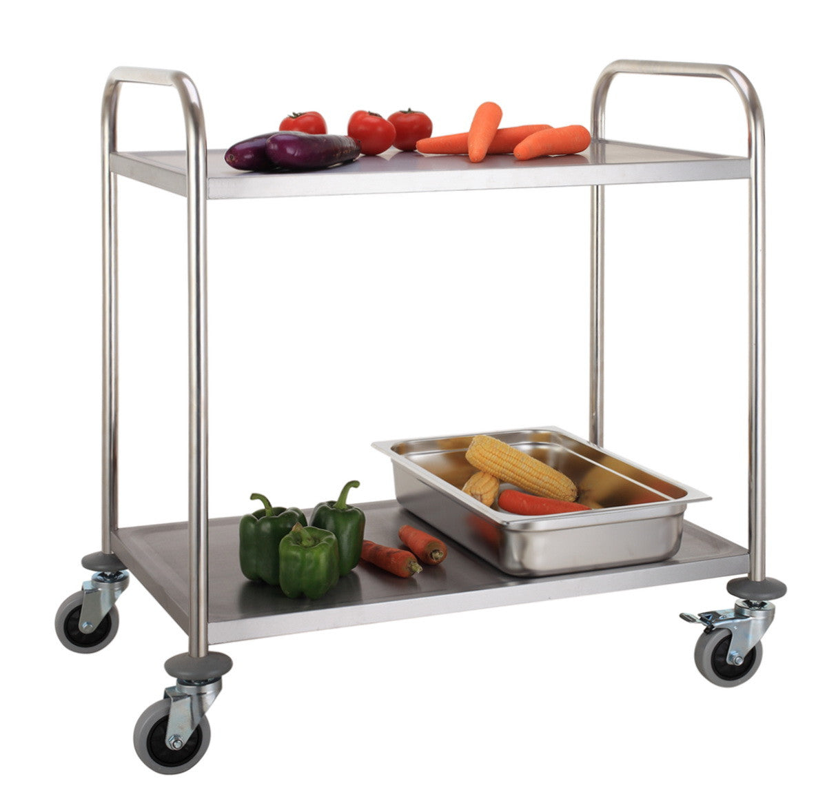 Chariot démontable 2 niveaux inox 860x540x940 mm 50 L Combisteel - vue 2 - Chariot de service pro CHR - Cuistéo