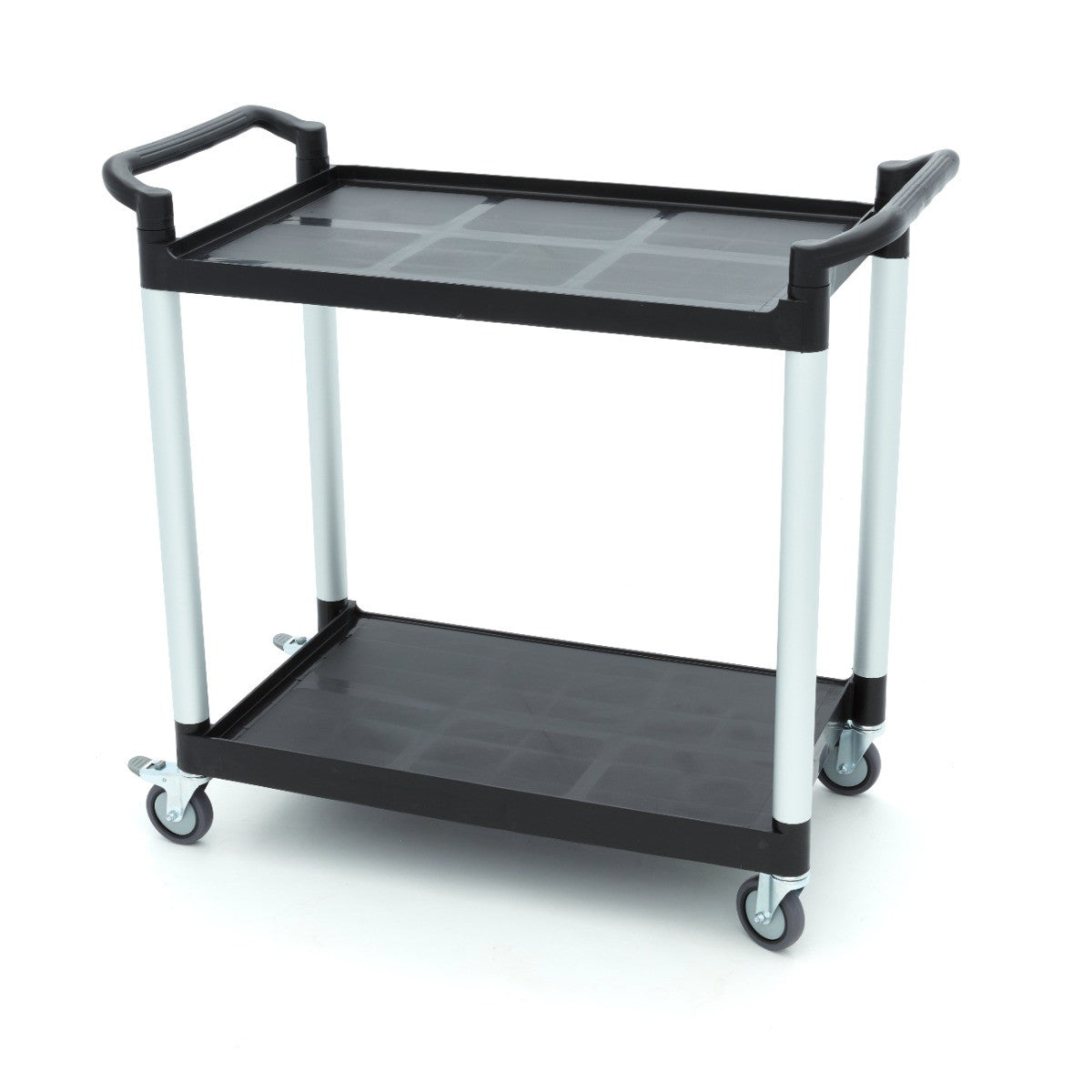 Chariot de service - 2 étagères en plastique - 103 x 50.5 cm inox 50 L Maxima - Chariot CHR inox professionnel CHR - matériel cuisine pro - Cuistéo