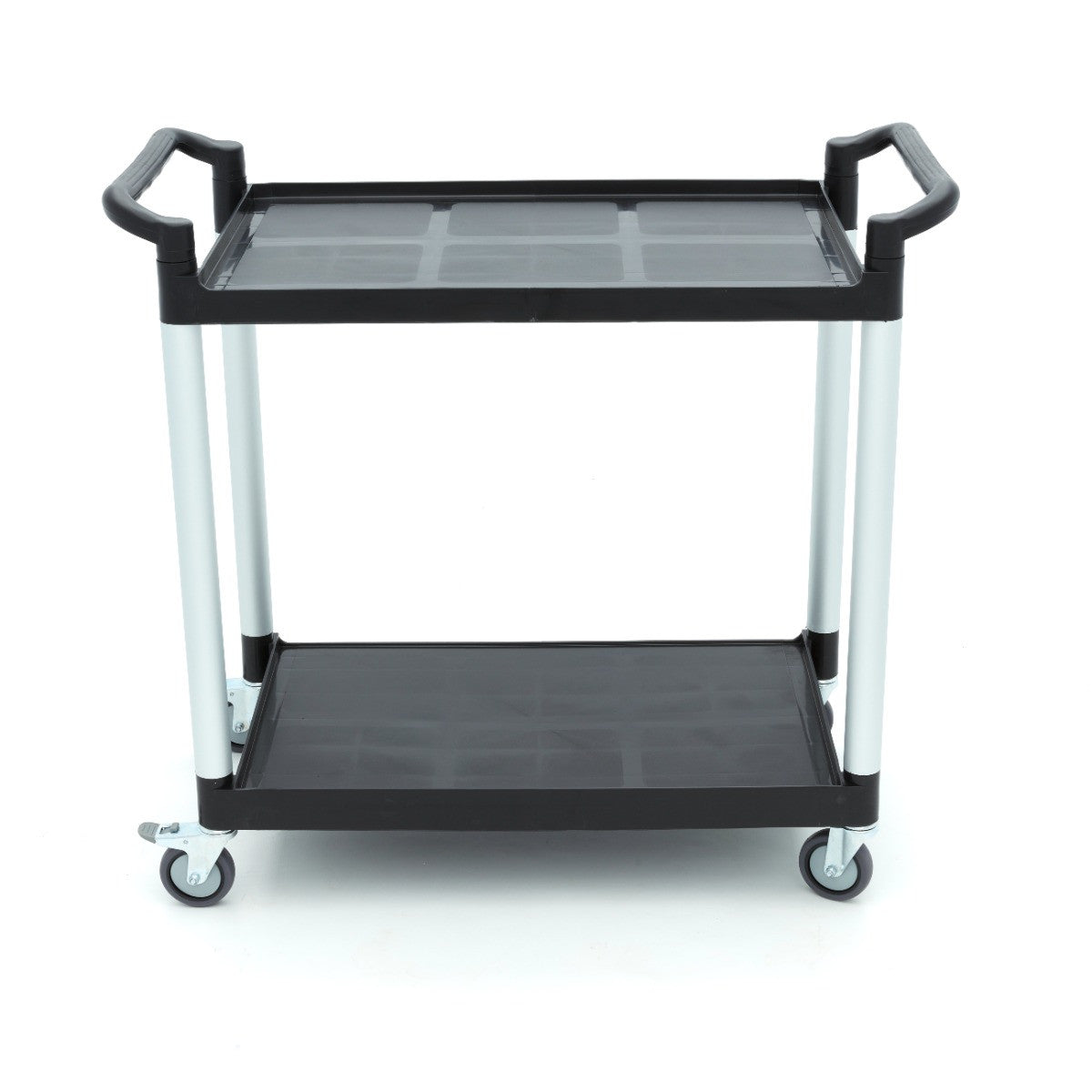 Chariot de service - 2 étagères en plastique - 103 x 50.5 cm inox 50 L Maxima - vue 2 - Chariot CHR inox pro CHR - Cuistéo
